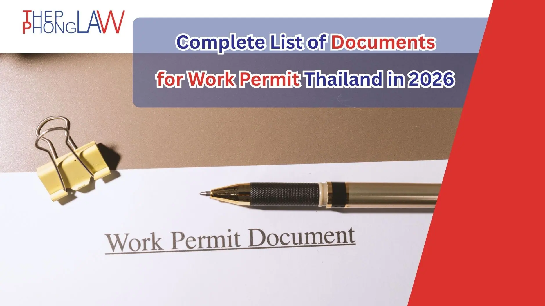 Complete List of Documents for Work Permit Thailand in 2026